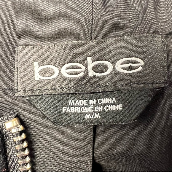 Bebe Y2K Tiger Snake Felted Bomber Embroidered Jacket Women’s size M Black Multi - Picture 7 of 13